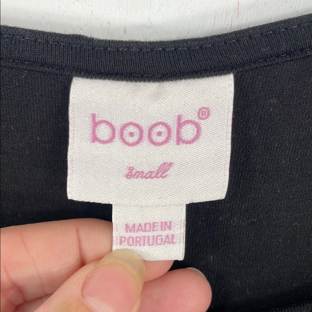 Boob Design Black Tencel Maternity Nursing Dress Short Sleeve Small EP 1127499 - Picture 3 of 10